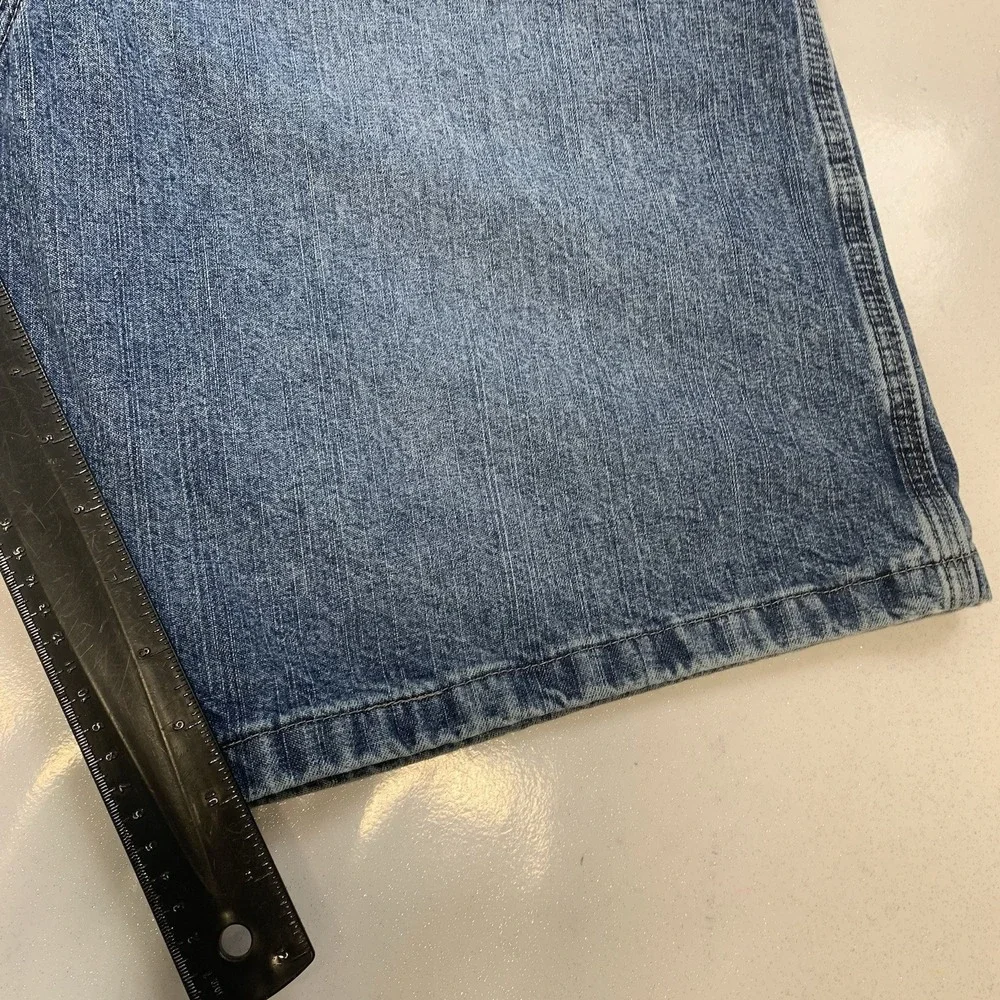 Wrangler Y2K Carpenter Shorts Jorts Men 38  Blue 100% Cotton Inseam 10